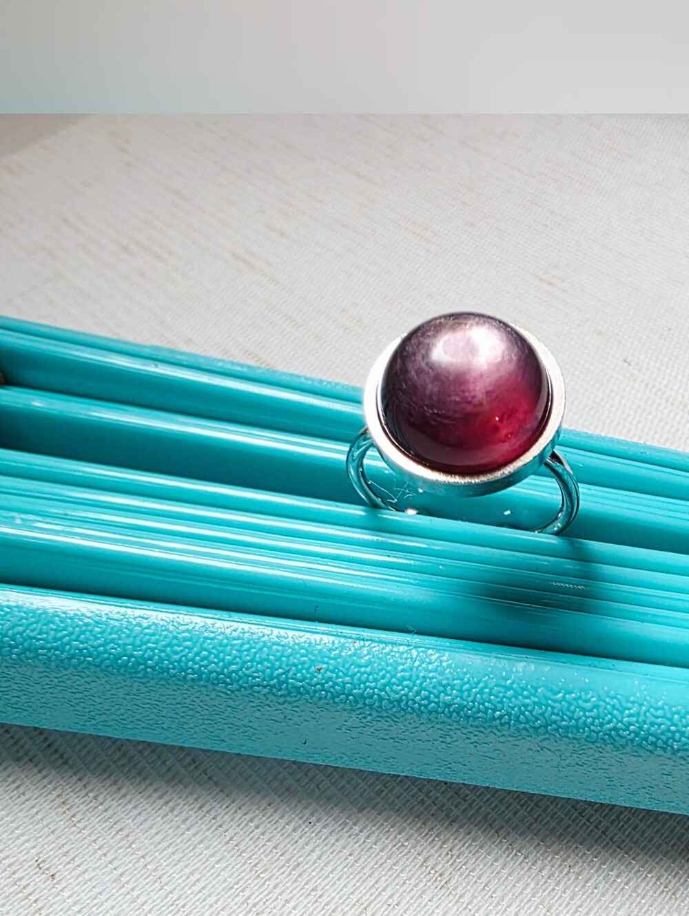 Purple Lepidolite Mica Adjustable Ring